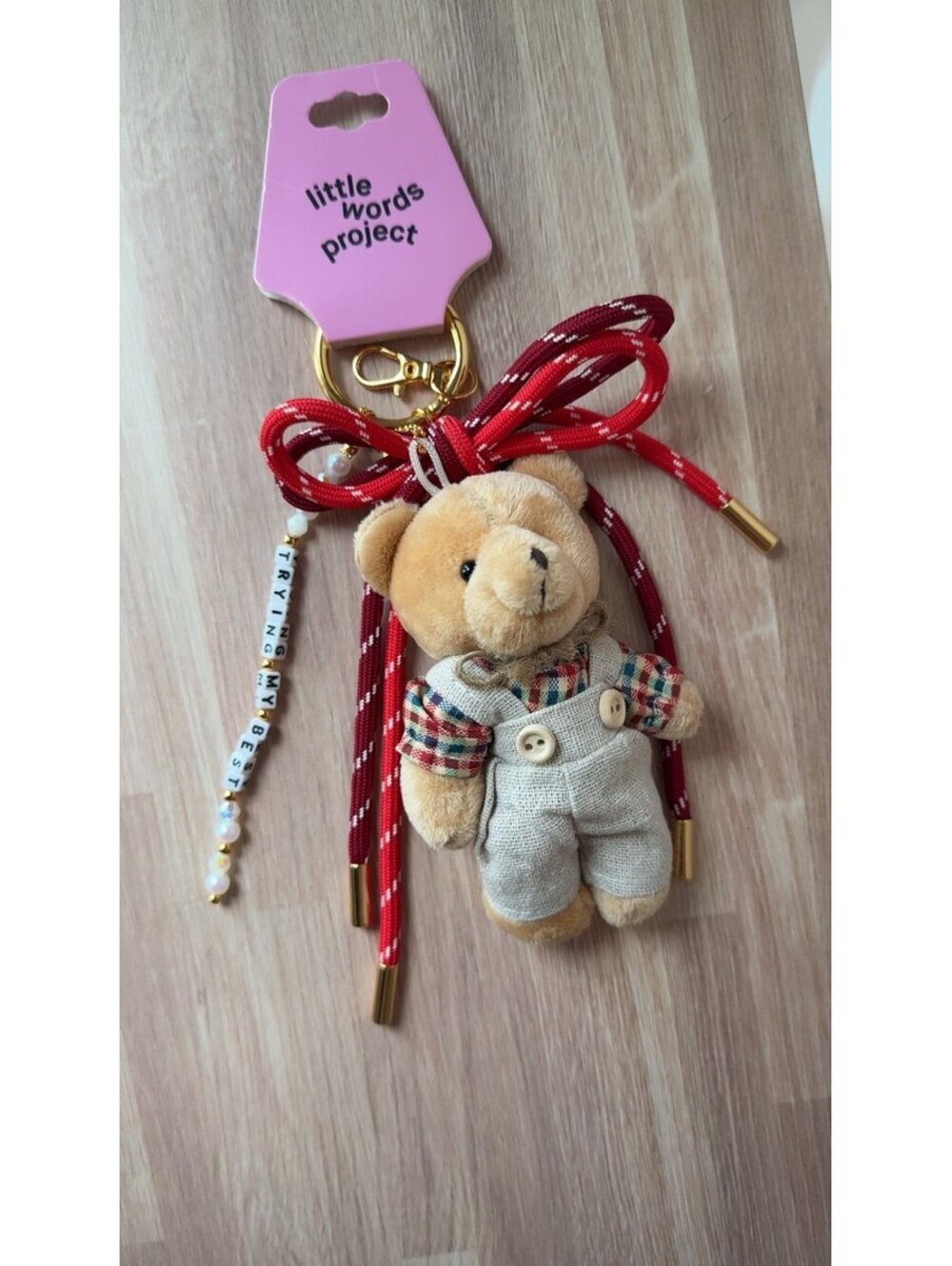 Little Words Project Bear Keychain